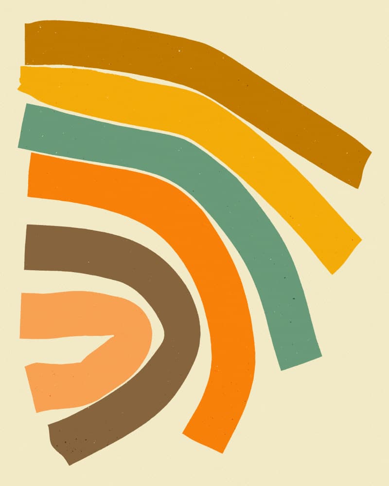 Abstract Boho Rainbow