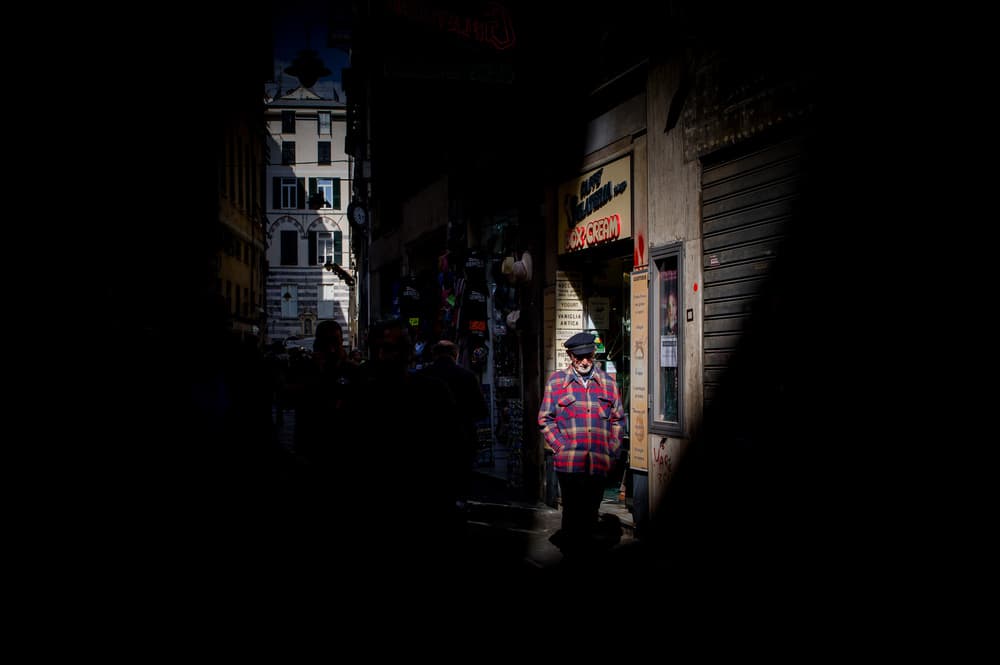 Man In Urban Shadows by Alessandro Traverso — canvas wall art
