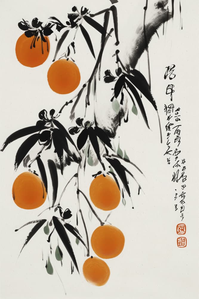 Orange Orchard Elegy by Treechild — canvas wall art