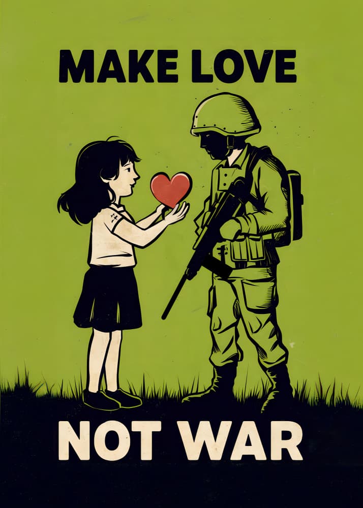 Child Offers Soldier Heart by Andreas Magnusson — canvas wall art