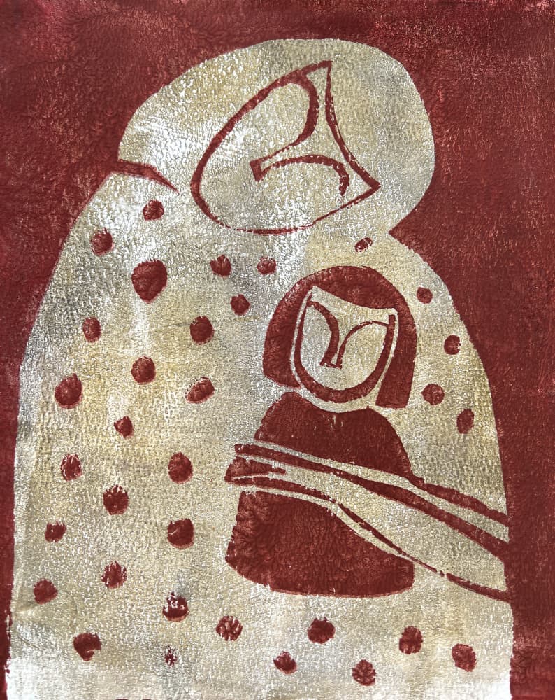 Mother and Child by Christina Misuro — canvas wall art