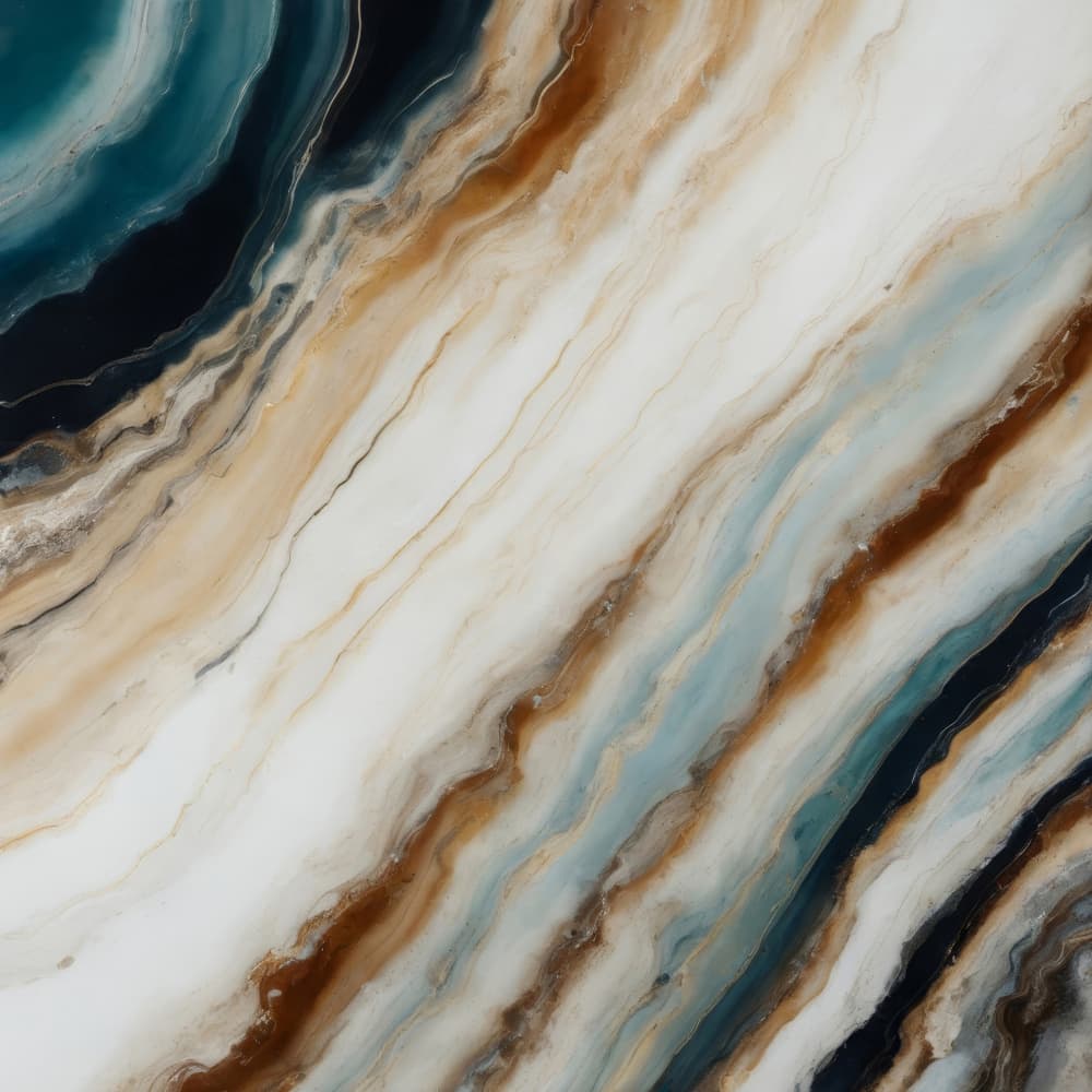 Teal Gold Fluid Marble by Alpenglow Workshop — canvas wall art
