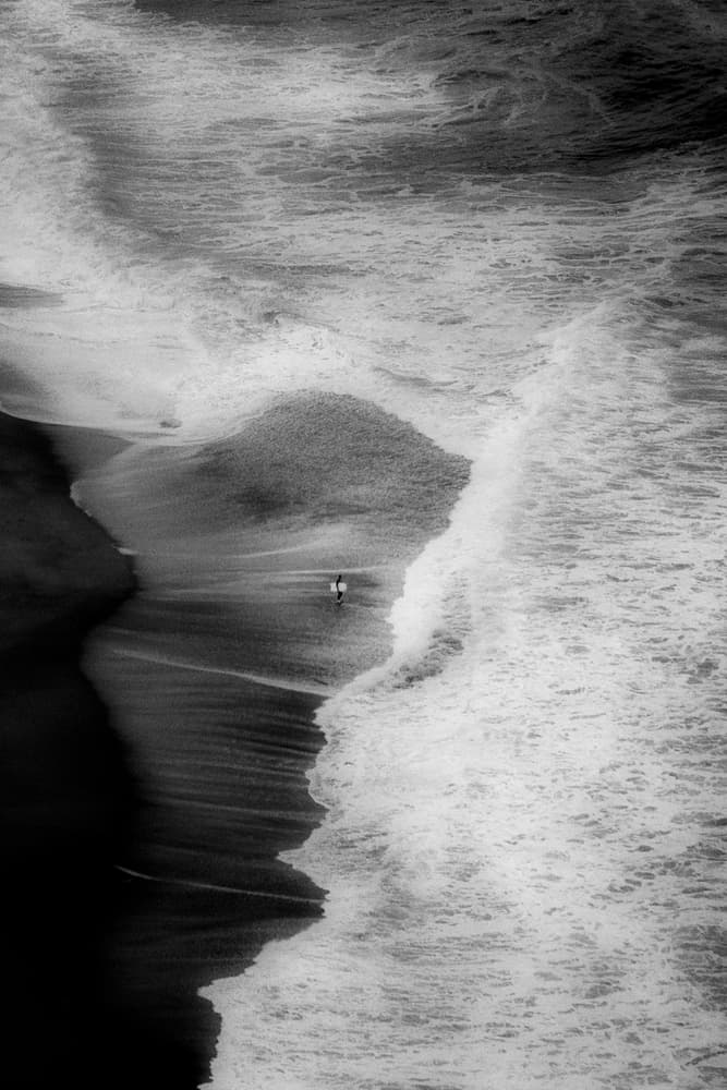 Solitary Surfer Waves by Olavo Azevedo — canvas wall art