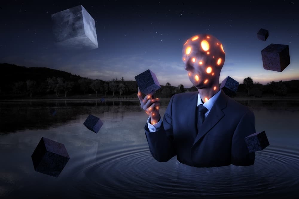 Mysterious Glowing Man by Christophe Kiciak — canvas wall art