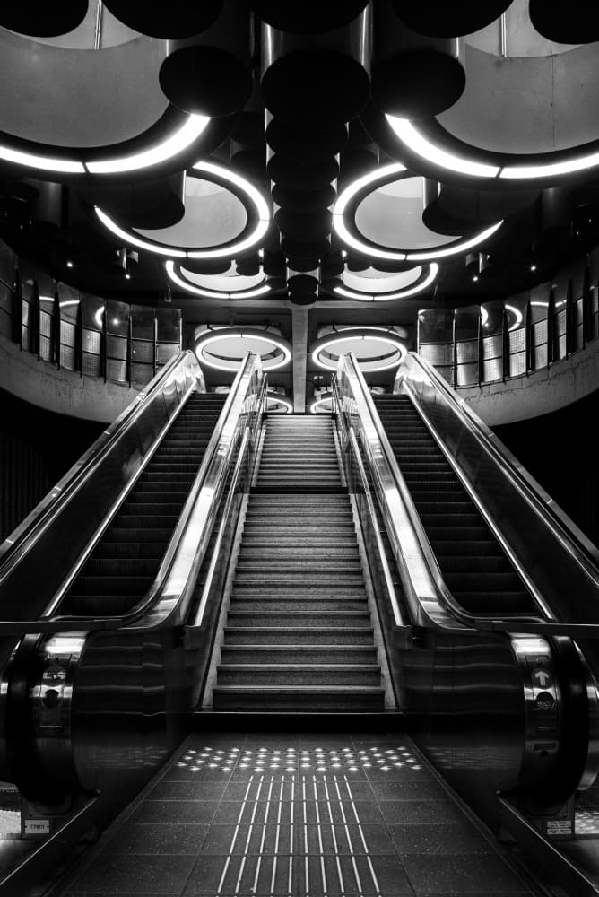 Modern Metro Symmetry by monique gilleman — canvas wall art