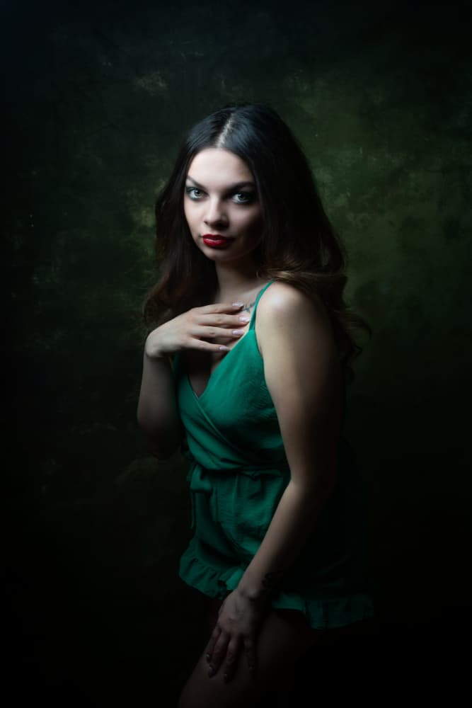 Shadowed Green Beauty by Ruth Franke — canvas wall art