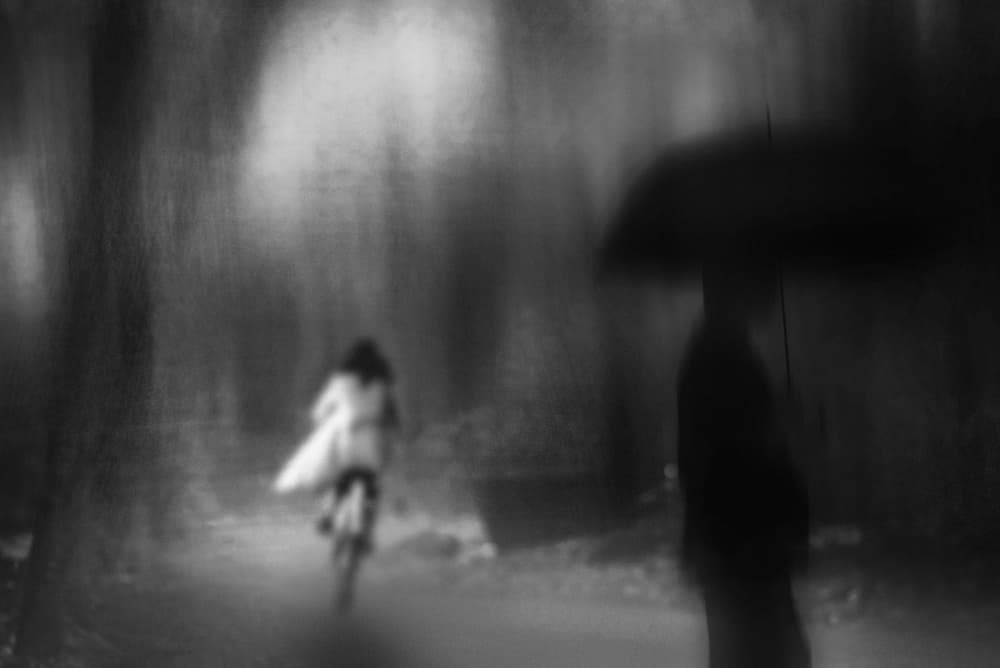 Rainy Street Solitude by Teruhiko Tsuchida — canvas wall art