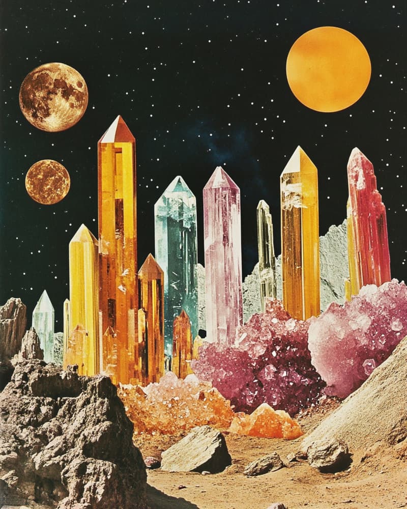 Cosmic Crystal City by Samantha Hearn — canvas wall art