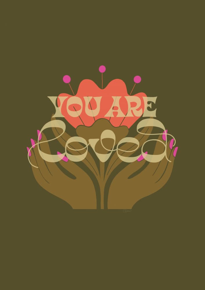 You Are Loved Bloom by Sofie Björkgren-Näse — canvas wall art