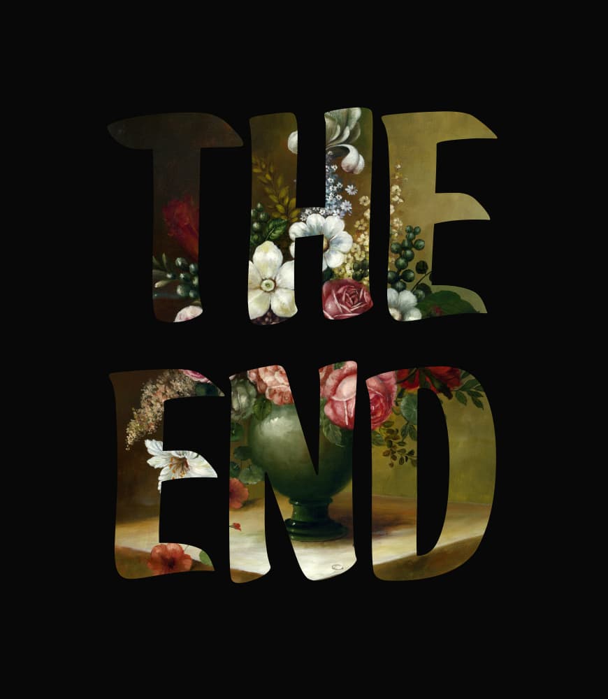 The End Dark Floral by Famous When Dead — canvas wall art