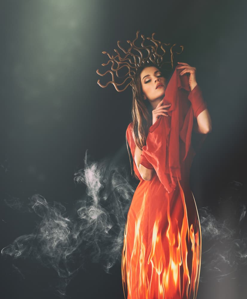 Mysterious Fire Goddess by Sandra Ulfig ARPS — canvas wall art
