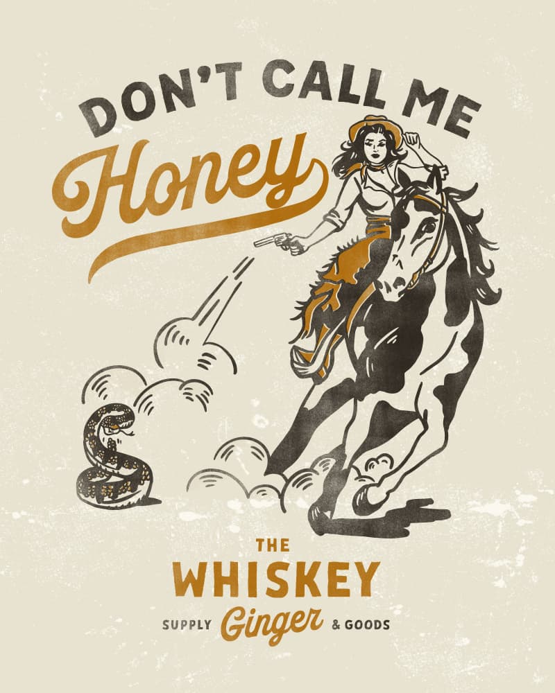 Dont Honey Print 2 by The Whiskey Ginger — canvas wall art