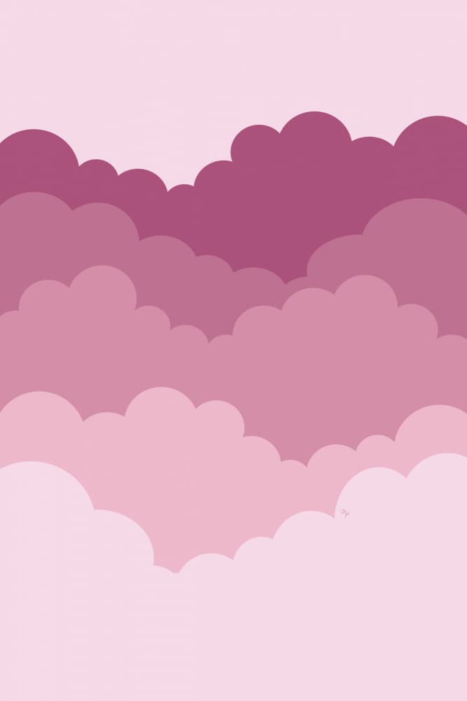 Dreamy Pink Cloudscape by Martina — canvas wall art