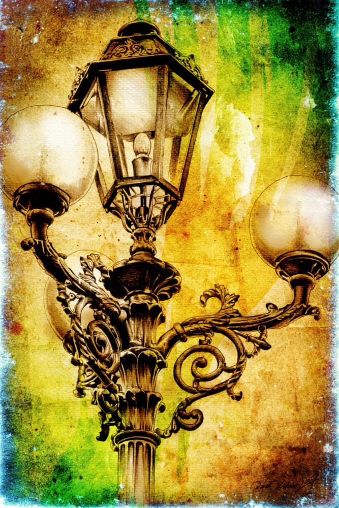 Ornate Vintage Lamp by Rafal Kulik — canvas wall art