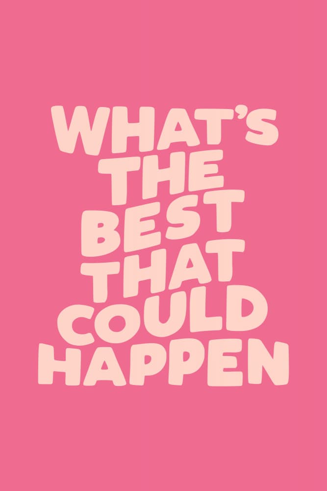 Positive Pink Quote by Brett Wilson — canvas wall art
