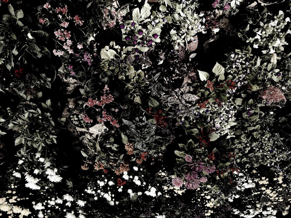Dark Floral Garden by Santhosh ch — canvas wall art