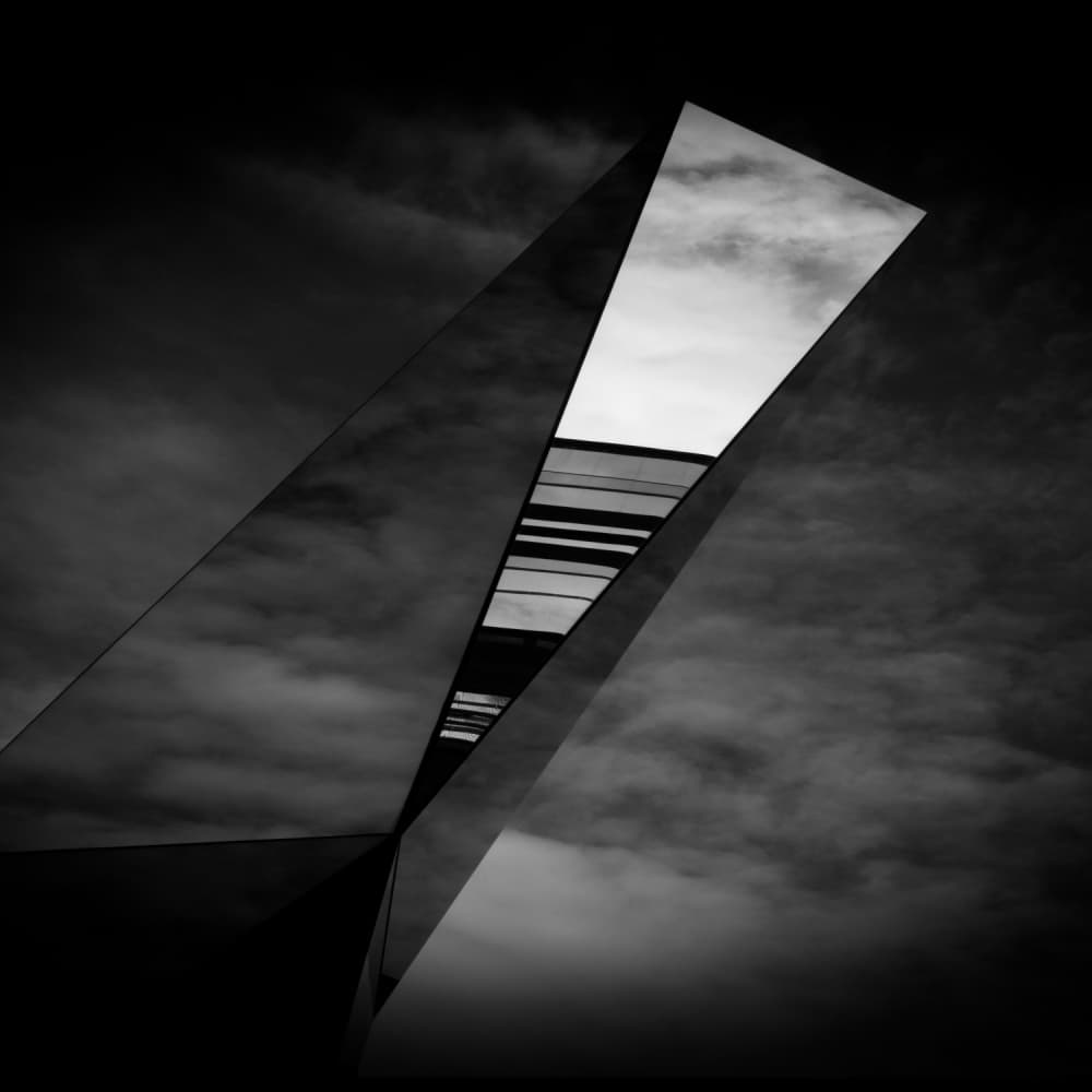 Geometric Sky Reflections by Hans Martin Doelz — canvas wall art