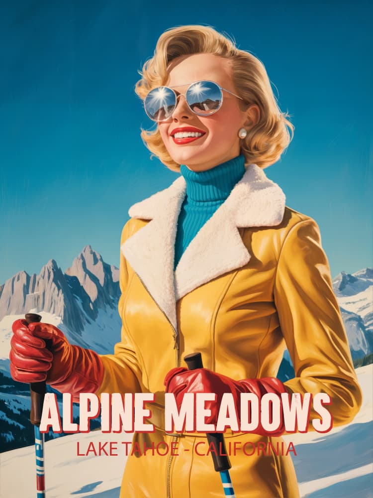 Smiling Tahoe Skier by Andreas Magnusson — canvas wall art