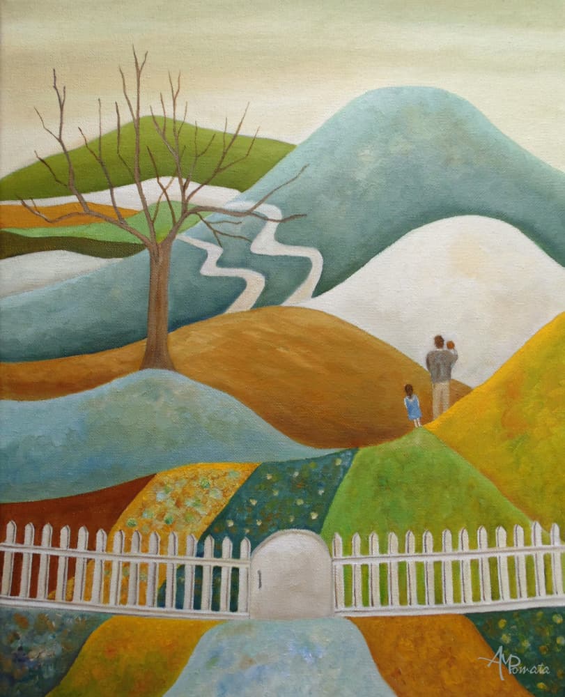 Family's Gentle Journey by Angeles M. Pomata — canvas wall art