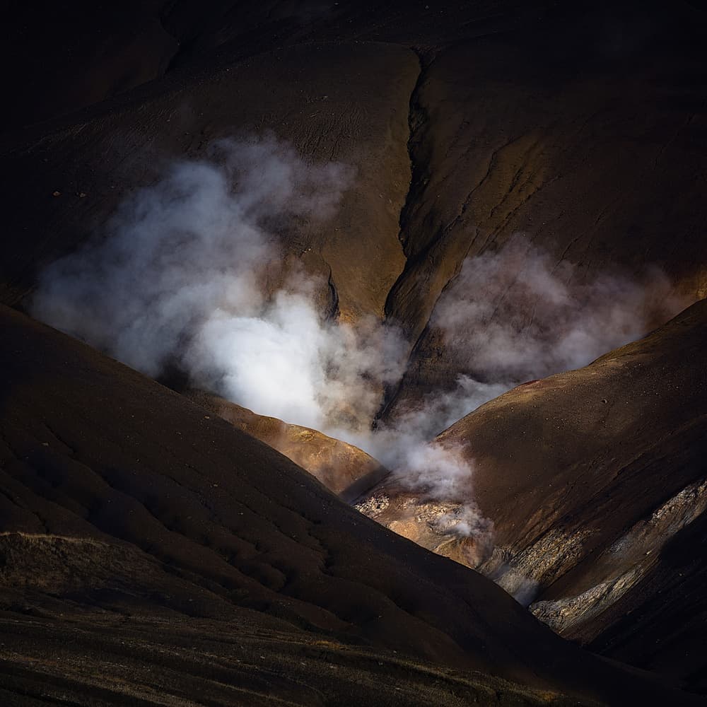 Steaming Volcanic Valley by swapnil deshpande — canvas wall art