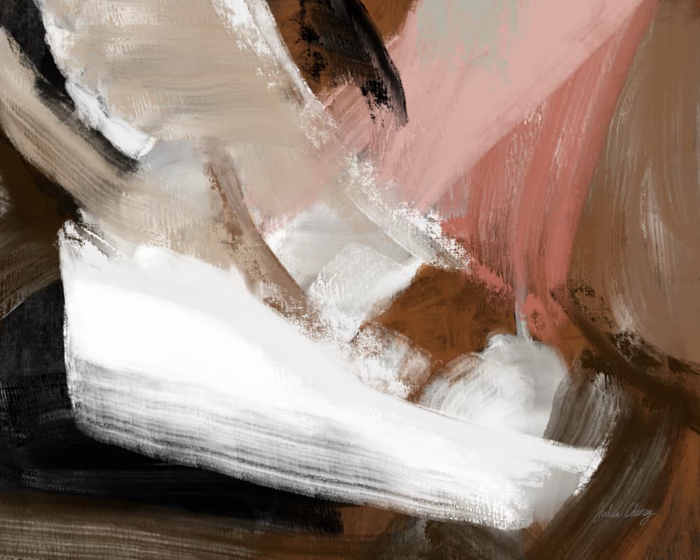 Rust & Black Abstract 3 Julia Cheney by Julia Cheney — canvas wall art