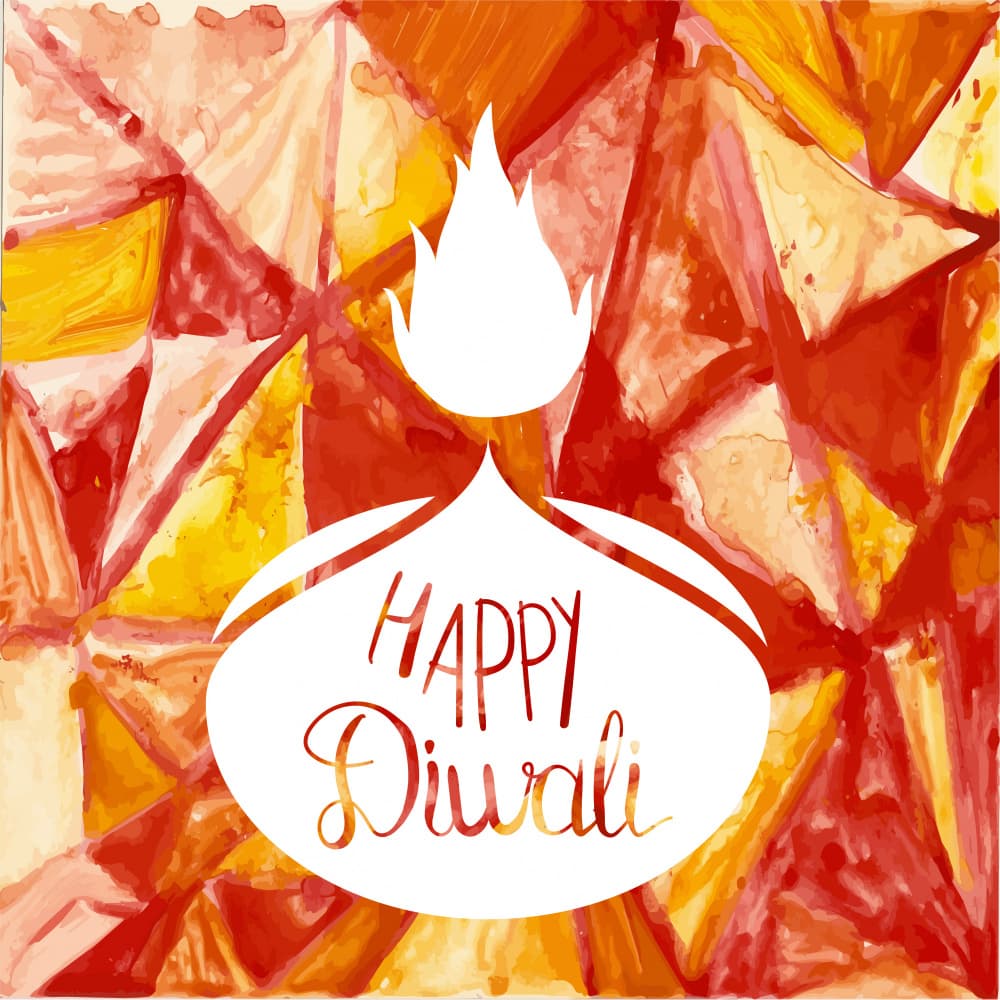 Happy Diwali Diya by Marika Barsrsind — canvas wall art