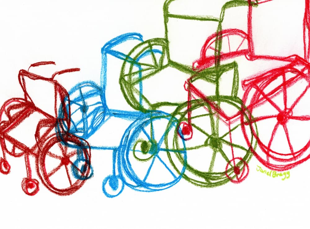 Colorful Stroller Drawings by Janel Bragg — canvas wall art