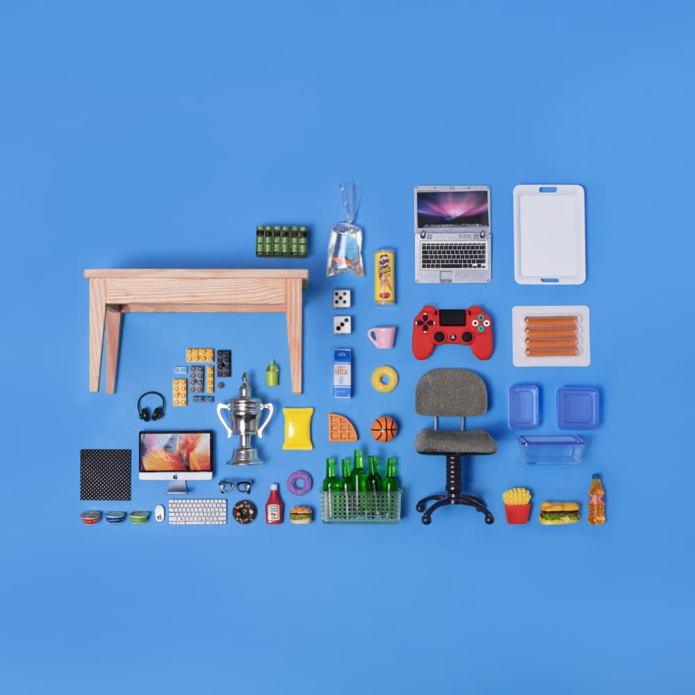 Miniature Gaming Setup by Julia Ramiro — canvas wall art