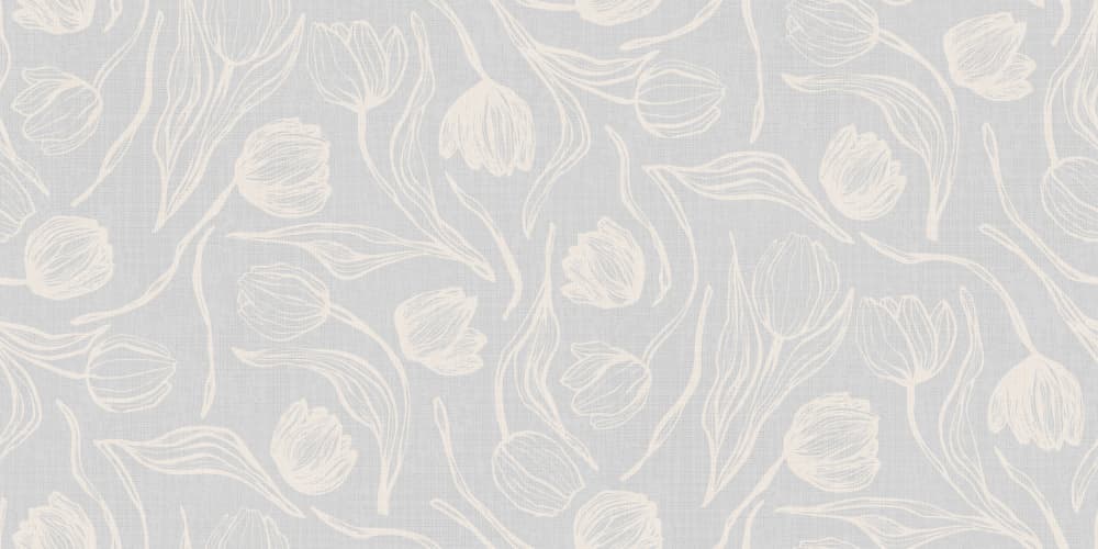 Soft Tulip Line Art by Alexandra Weise — canvas wall art