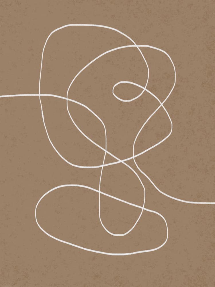 Abstract Continuous Line by Little Dean — canvas wall art