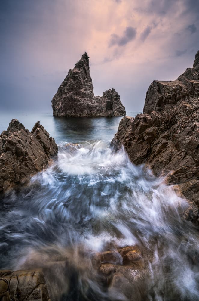Dramatic Sea Stacks by YANGYING — canvas wall art