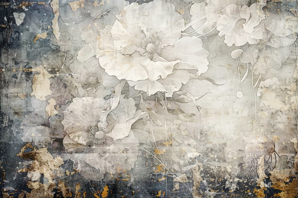 Flower Floral Art Illustration Wallart 047 by Rafal Kulik — canvas wall art