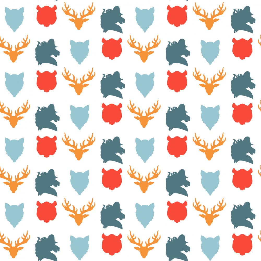 Forest Animal Pattern by Marika Barsrsind — canvas wall art