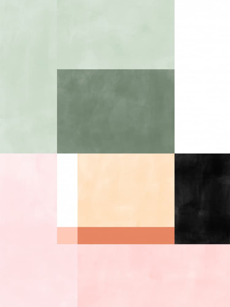 Geometric Color Harmony by Elena Ristova — canvas wall art