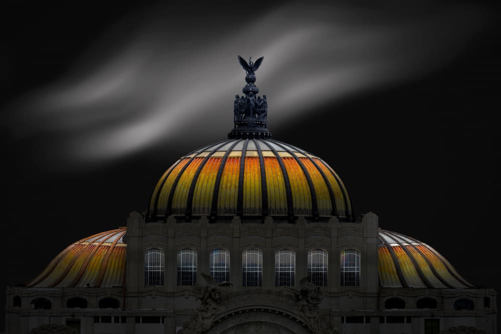 Dramatic Golden Dome by Sonya Liu — canvas wall art