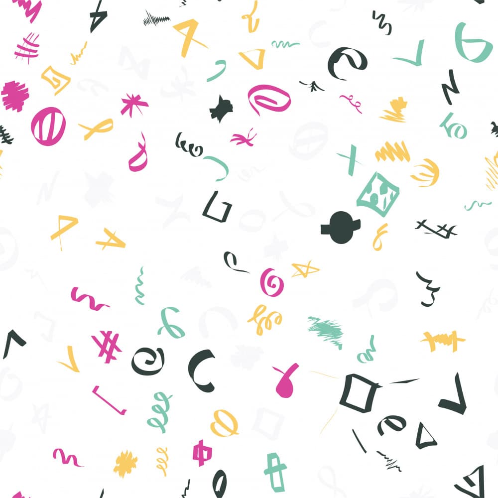 Colorful Doodle Pattern by Marika Barsrsind — canvas wall art