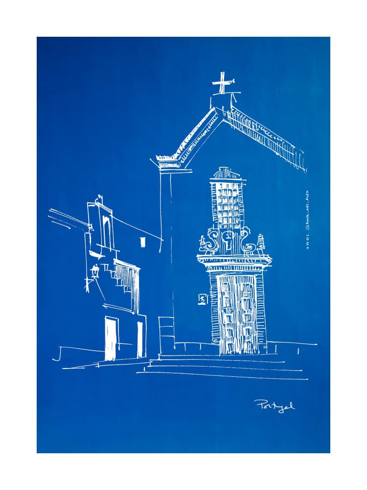 Ornate Church Drawing by Awol Art Alex — canvas wall art