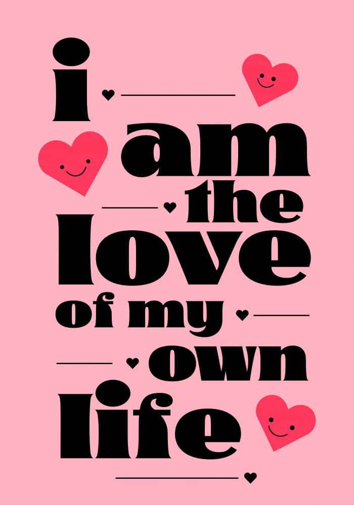 Self Love Pink Hearts by Athene Fritsch — canvas wall art