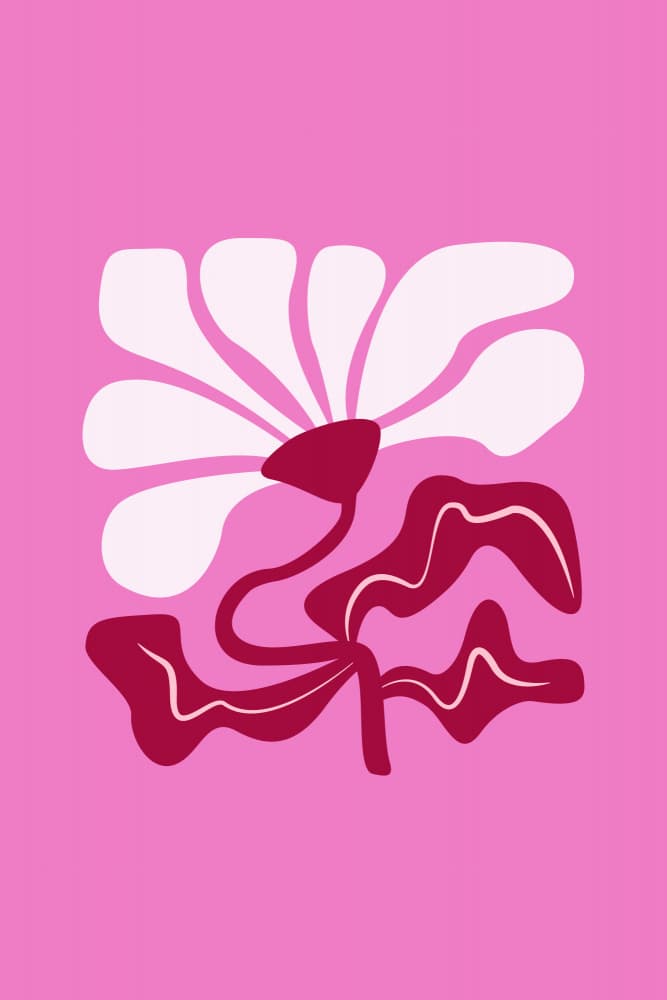 Pink Abstract Bloom by Karen Menzenbach — canvas wall art