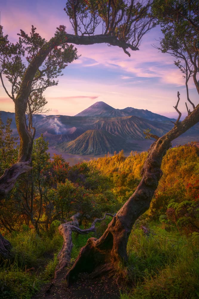 Volcanic Sunrise Vista by SANDEEP MATHUR — canvas wall art