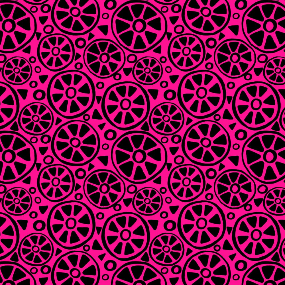 Vibrant Pink Wheel Pattern by Michele Channell — canvas wall art
