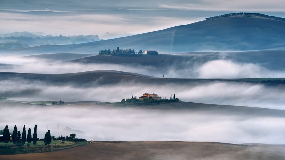 Misty Tuscan Hills by Adam Pachula — canvas wall art