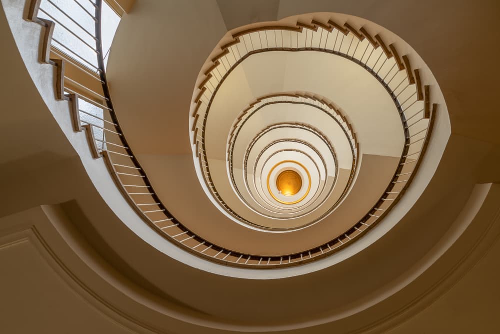 Grand Spiral Staircase by Rene Tenteris — canvas wall art