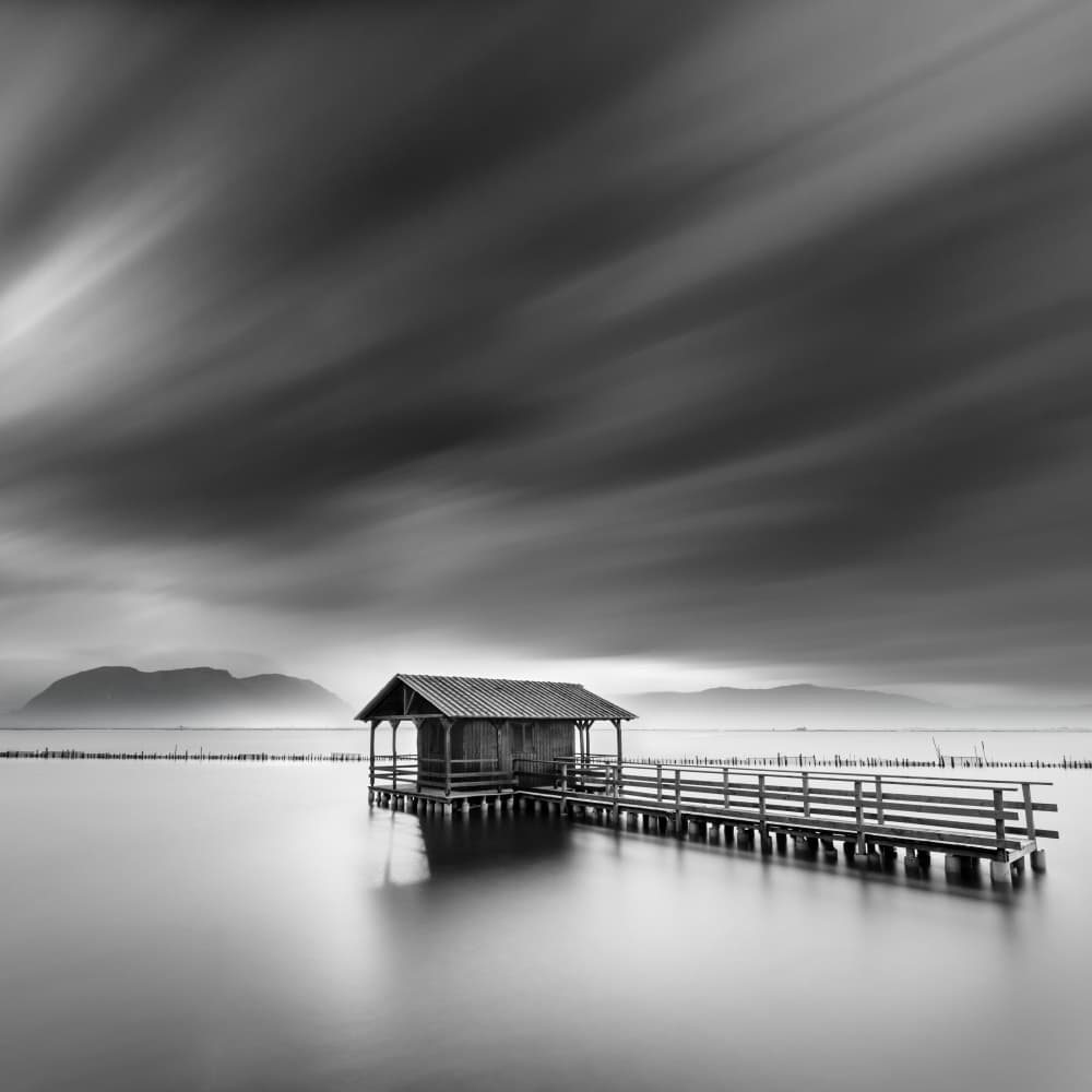 Wooden Pier Hut by George Digalakis — canvas wall art