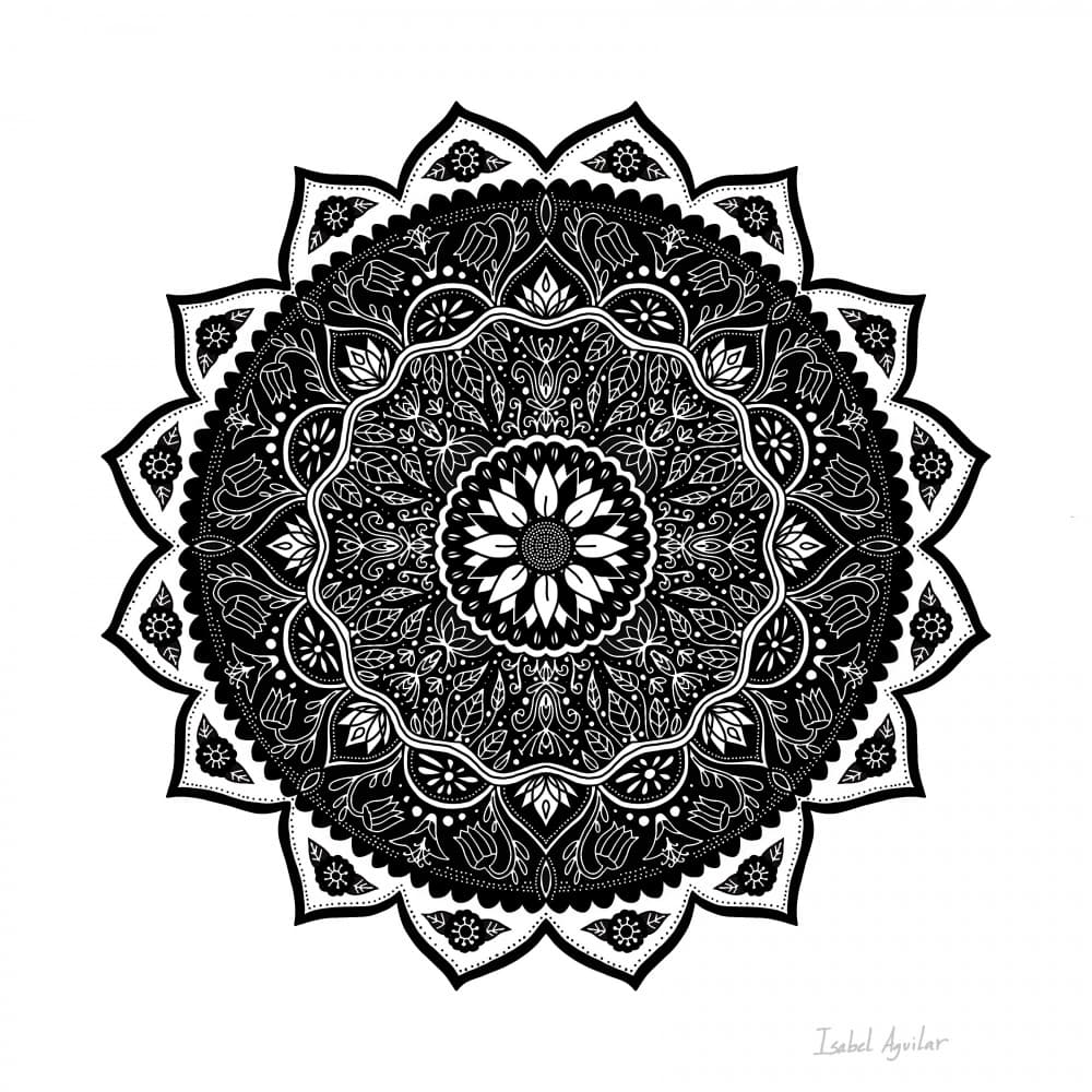 Intricate Mandala Design by Isabel Aguilar Alonso — canvas wall art