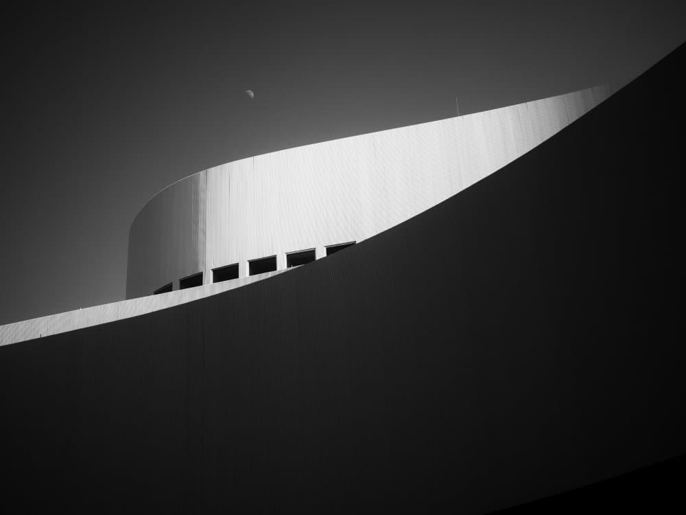 Moon Over Modern Architecture by Adam Dauria ☂ — canvas wall art