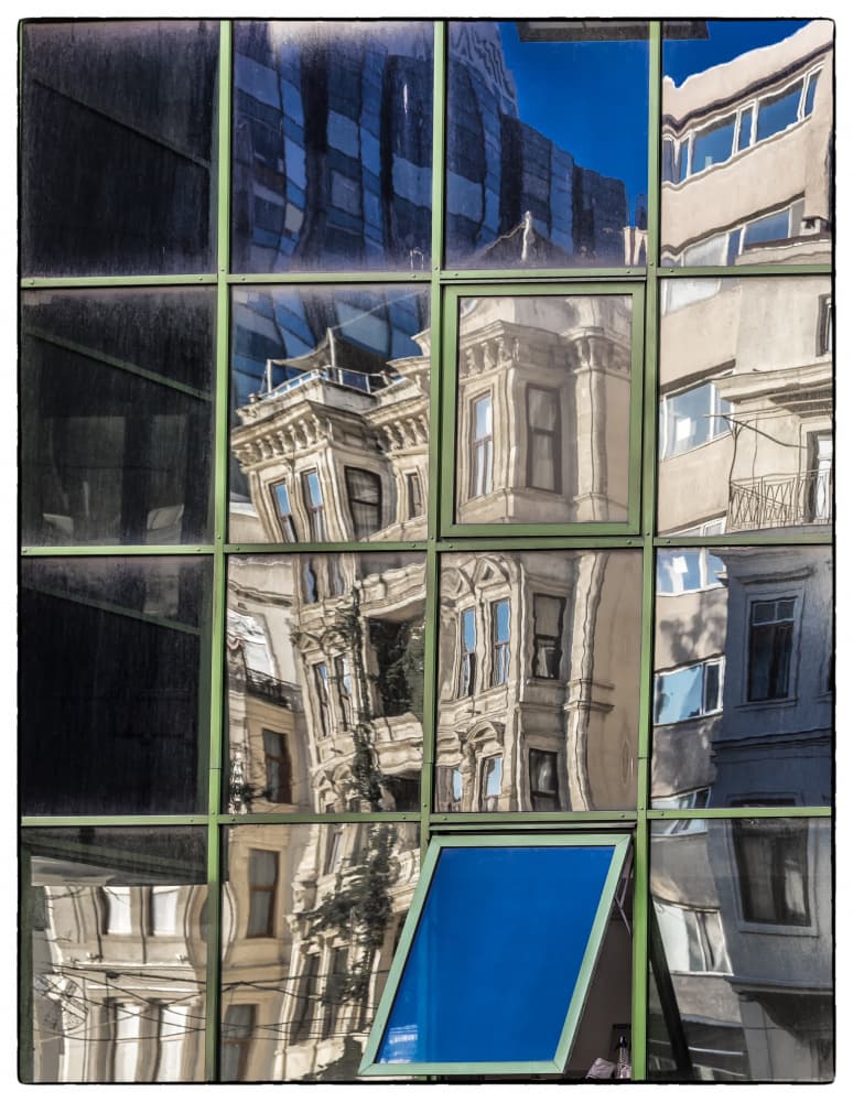 Distorted City Reflections by Ömer Ates Kızıltug — canvas wall art