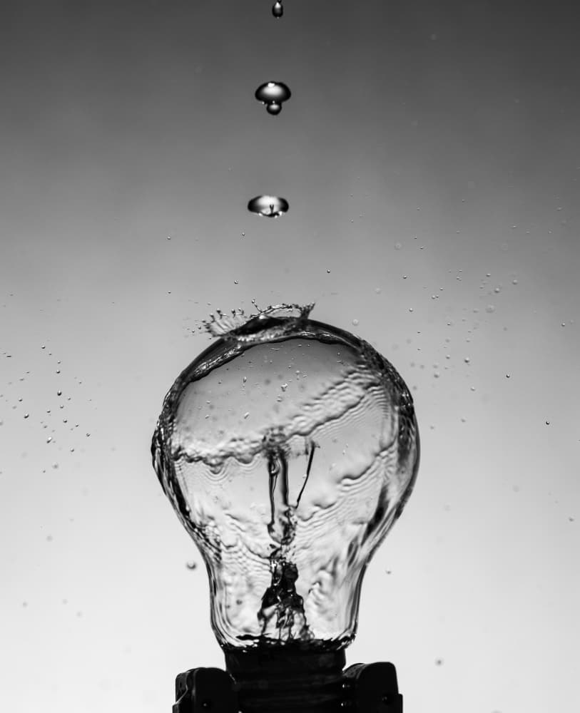 Liquid Lightbulb Idea by hussain alqattan — canvas wall art