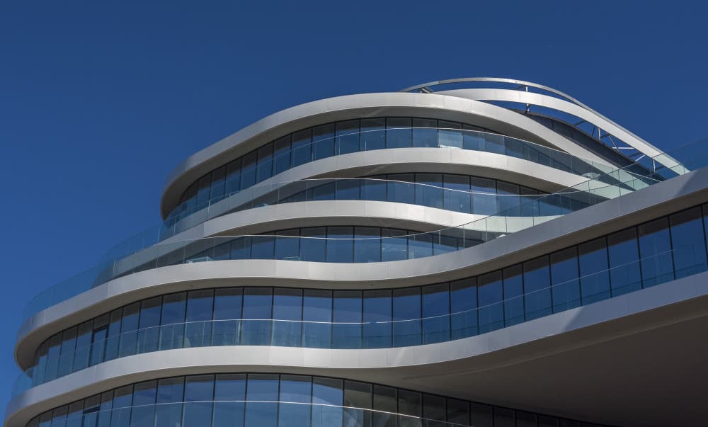 Curved Modern Architecture by Jef Van den Houte — canvas wall art