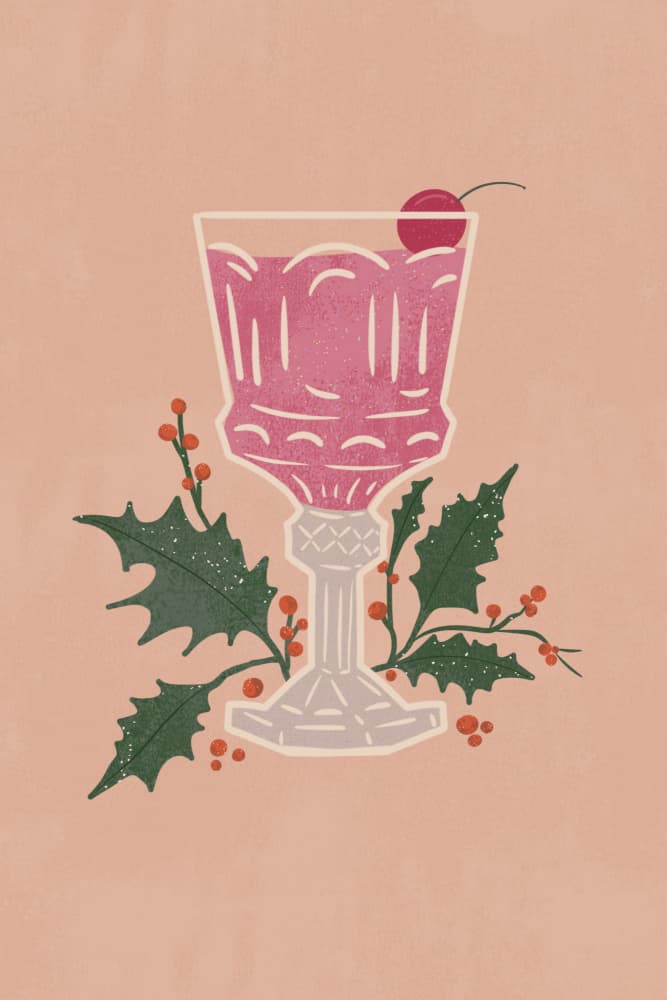 Pink Holly Cocktail by Nikita Jariwala — canvas wall art